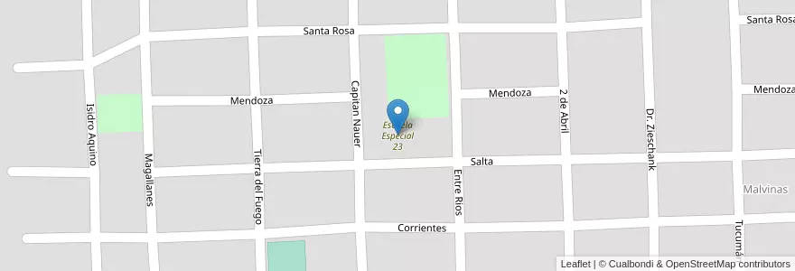 Mapa de ubicacion de Escuela Especial 23 en Argentinië, Misiones, Departamento Eldorado, Municipio De Eldorado, Eldorado.