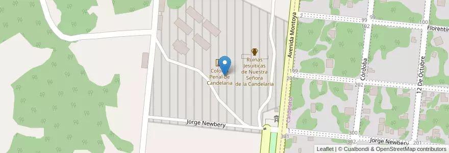Mapa de ubicacion de Escuela Especial 24 en アルゼンチン, ミシオネス州, Departamento Candelaria, Municipio De Candelaria.