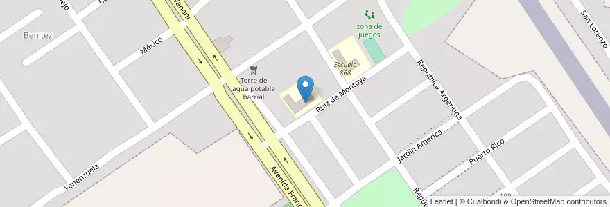 Mapa de ubicacion de Escuela especial 32 en Argentinië, Misiones, Departamento Cainguás, Municipio De Campo Grande, Campo Grande.