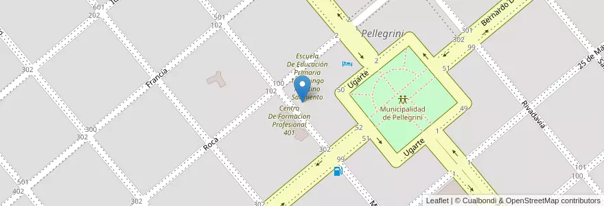 Mapa de ubicacion de Escuela Especial 501 en Argentinië, Buenos Aires, Partido De Pellegrini, Pellegrini.