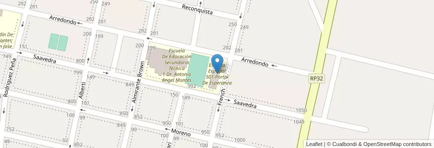 Mapa de ubicacion de Escuela Especial 501 Portal De Esperanza en Arjantin, Buenos Aires, Partido De Salto.
