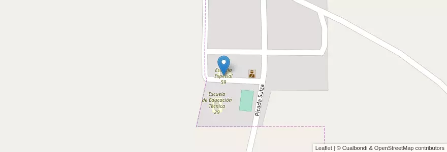 Mapa de ubicacion de Escuela Especial 59 en آرژانتین, Misiones, Departamento Eldorado, Municipio De 9 De Julio, 9 De Julio.
