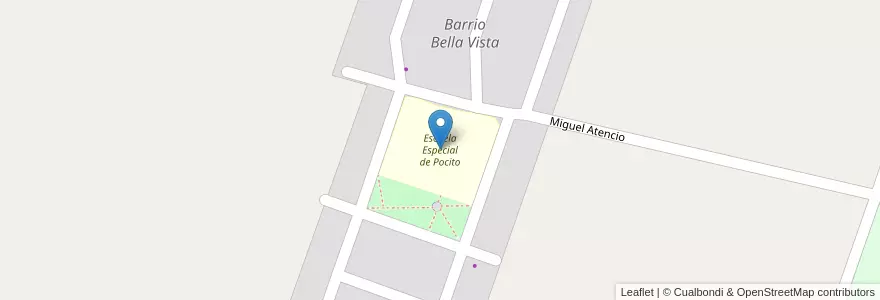 Mapa de ubicacion de Escuela Especial de Pocito en Argentina, San Juan, Cile, Pocito.
