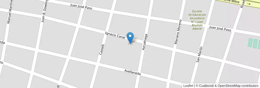 Mapa de ubicacion de Escuela Especial N°501 Ignacio Canal en 阿根廷, 布宜诺斯艾利斯省, Partido De Carmen De Areco, Carmen De Areco.