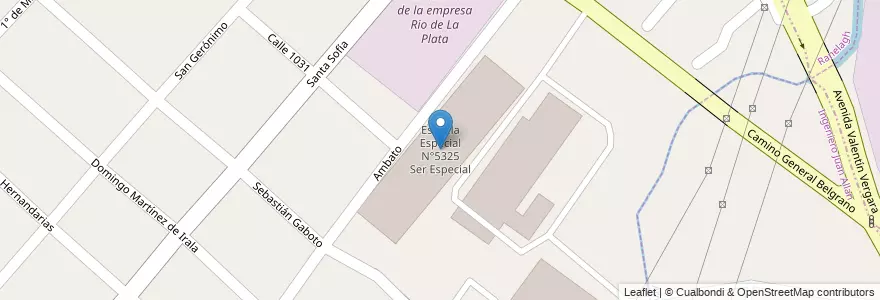 Mapa de ubicacion de Escuela Especial N°5325 Ser Especial en Argentinië, Buenos Aires, Partido De Florencio Varela, Bosques.