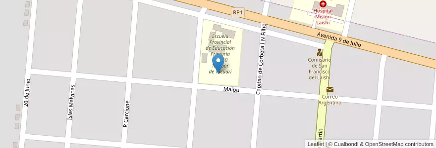 Mapa de ubicacion de Escuela Especial Nº 1 Anexo 2 en Arjantin, Formosa, Departamento Laishi, Municipio Misión San Francisco De Laishi, San Francisco De Laishí.