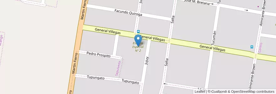 Mapa de ubicacion de Escuela Especial Nº 2 en Argentinië, Chili, Río Negro, Municipio De Allen, Departamento General Roca.