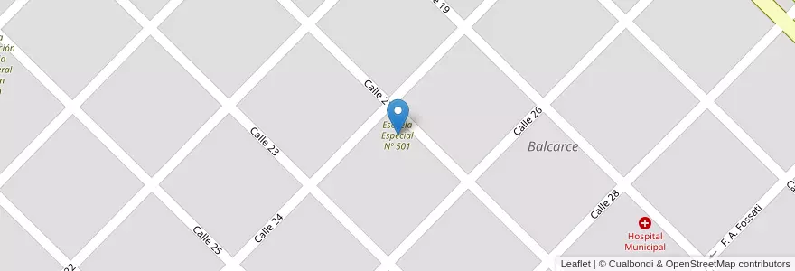 Mapa de ubicacion de Escuela Especial Nº 501 en Arjantin, Buenos Aires, Partido De Balcarce.