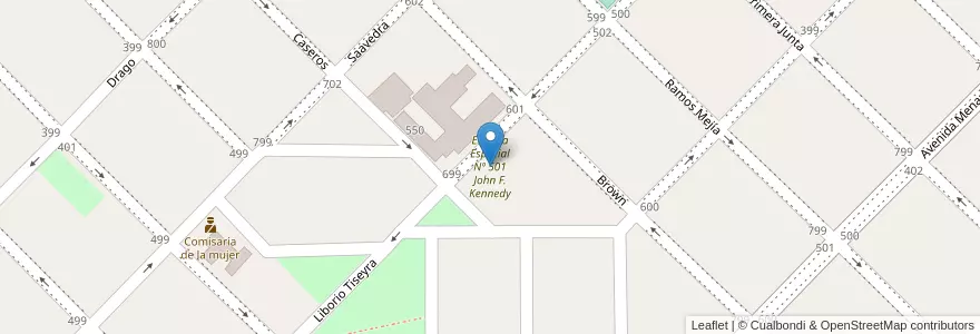 Mapa de ubicacion de Escuela Especial Nº 501 John F. Kennedy en Argentinien, Provinz Buenos Aires, Partido De Lincoln.