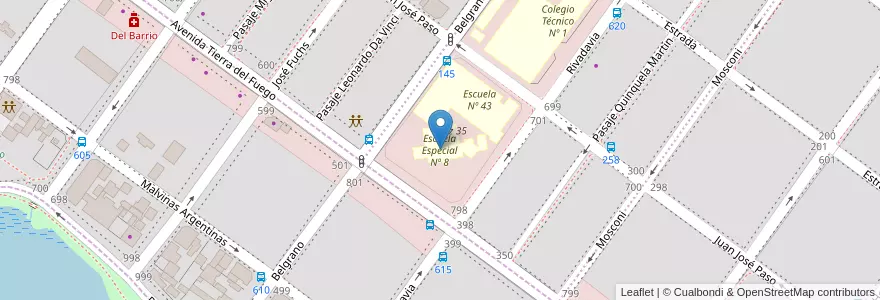 Mapa de ubicacion de Escuela Especial Nº 8 en Argentine, Province De Santa Cruz, Chili, Mercado De La Ciudad, Deseado, Caleta Olivia.