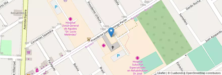 Mapa de ubicacion de Escuela Especial Nº507 en Argentinien, Provinz Buenos Aires, Partido De Almirante Brown.