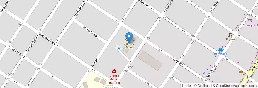Mapa de ubicacion de Escuela Espíritu Santo en アルゼンチン, ミシオネス州, Departamento Leandro N. Alem, Municipio De Leandro N. Alem, Leandro N. Alem.
