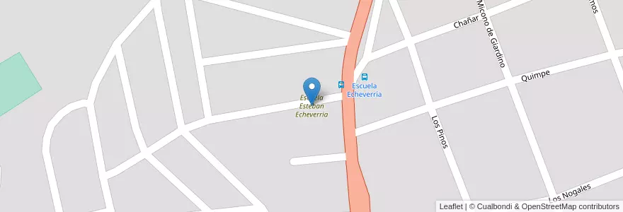Mapa de ubicacion de Escuela Esteban Echeverría en 아르헨티나, Córdoba, Departamento Punilla, Pedanía San Antonio, Municipio De Villa Giardino, Villa Giardino.