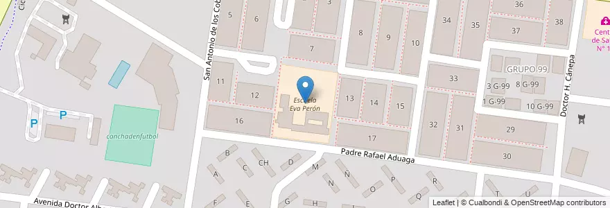 Mapa de ubicacion de Escuela Eva Perón en Argentina, Salta, Capital, Municipio De Salta, Salta.