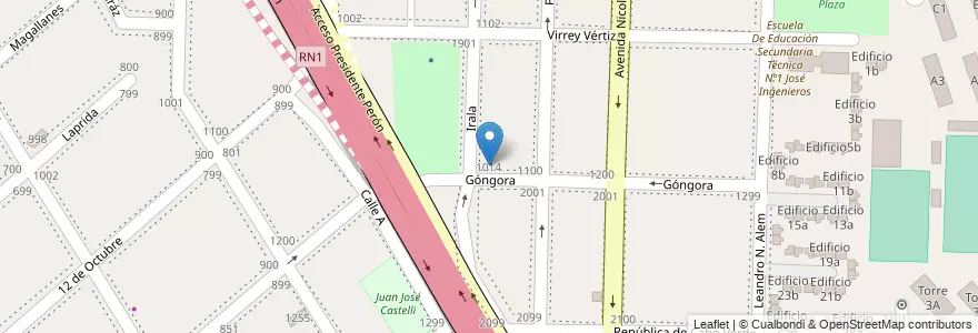 Mapa de ubicacion de Escuela Evangelica Metodista Juana Manso en アルゼンチン, ブエノスアイレス州, Partido De Avellaneda, Dock Sud.