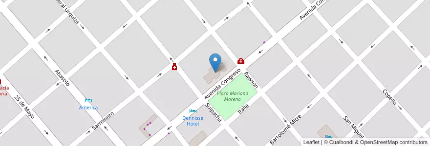 Mapa de ubicacion de Escuela Francisco Narciso de Laprida en آرژانتین, استان انتره ریوس, Departamento Victoria, Distrito Corrales, Victoria, Victoria.