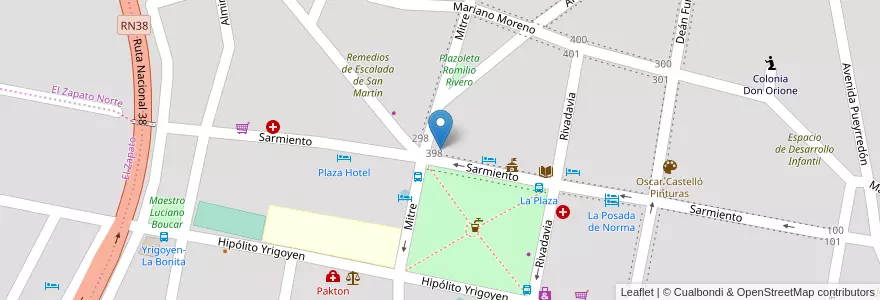 Mapa de ubicacion de Escuela Gral. José San Martín en Argentina, Córdoba, Departamento Punilla, Pedanía Dolores, Municipio De Capilla Del Monte, Capilla Del Monte.