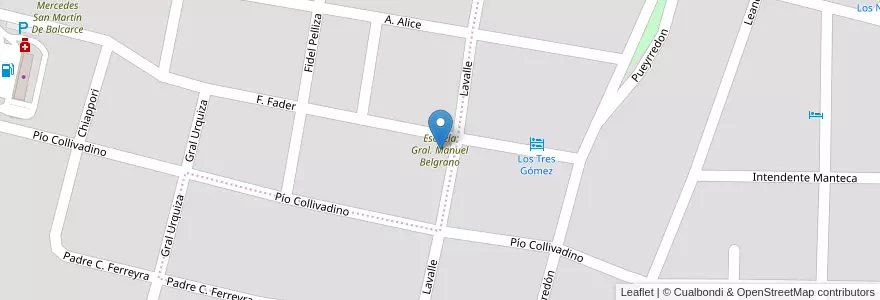 Mapa de ubicacion de Escuela Gral. Manuel Belgrano en 阿根廷, Córdoba, Departamento Punilla, Pedanía Dolores, Municipio De Capilla Del Monte, Capilla Del Monte.