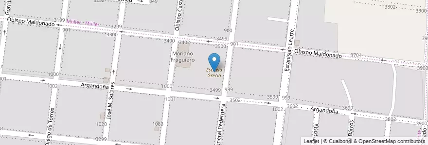 Mapa de ubicacion de Escuela Grecia en Arjantin, Córdoba, Departamento Capital, Pedanía Capital, Córdoba, Municipio De Córdoba.