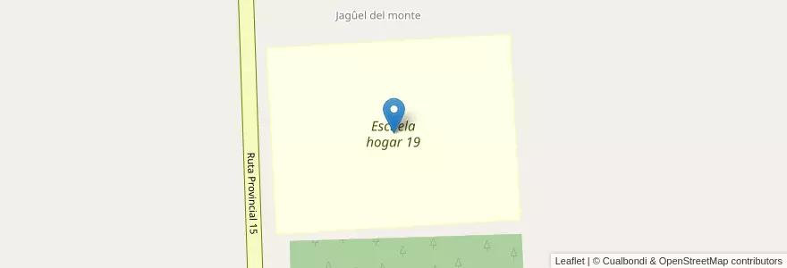 Mapa de ubicacion de Escuela hogar 19 en Arjantin, La Pampa, Departamento Loventué, Municipio De Telén.