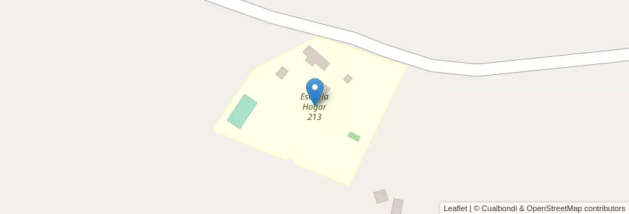 Mapa de ubicacion de Escuela Hogar 213 en アルゼンチン, チリ, リオネグロ州, Departamento Bariloche.