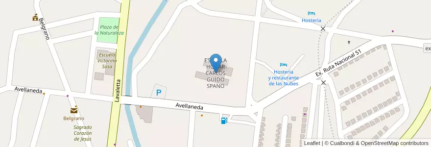 Mapa de ubicacion de ESCUELA HOGAR CARLOS GUIDO SPANO en 阿根廷, Salta, Los Andes, Municipio De San Antonio De Los Cobres.