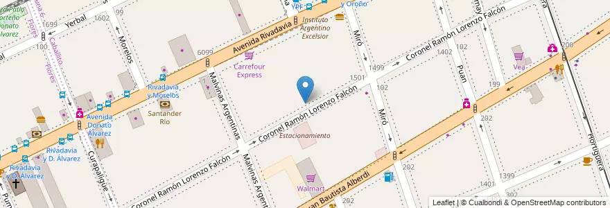 Mapa de ubicacion de Escuela Hogar Doctor Miguel V. Loureyro, Caballito en Argentina, Autonomous City Of Buenos Aires, Comuna 7, Autonomous City Of Buenos Aires, Comuna 6.