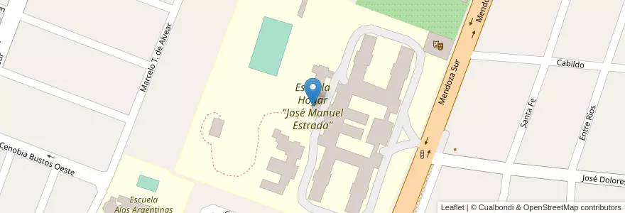 Mapa de ubicacion de Escuela Hogar "José Manuel Estrada" en Argentine, San Juan, Chili, Rawson.