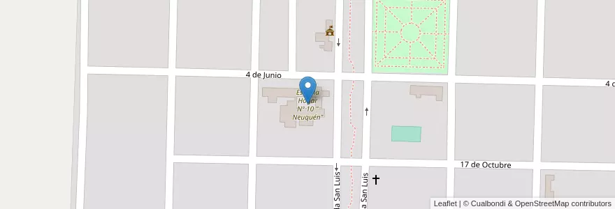 Mapa de ubicacion de Escuela Hogar Nº 10 " Neuquén" en الأرجنتين, San Luis, Gobernador Dupuy, Comisión Municipal De Anchorena.