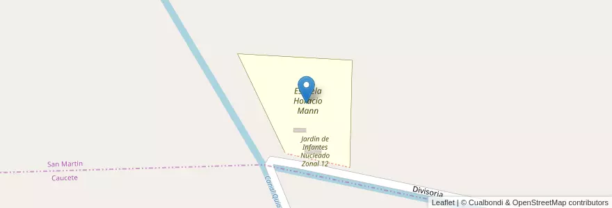 Mapa de ubicacion de Escuela Horacio Mann en آرژانتین, San Juan, شیلی, San Martín.