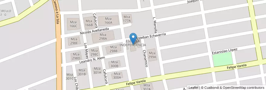 Mapa de ubicacion de ESCUELA INDEPENDENCIA en アルゼンチン, サルタ州, Capital, Municipio De Salta, Salta.