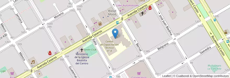 Mapa de ubicacion de Escuela Industrial C.E.T Nº 6 en آرژانتین, استان ریو نگرو، آرژانتین, Departamento Adolfo Alsina, Viedma, Viedma.