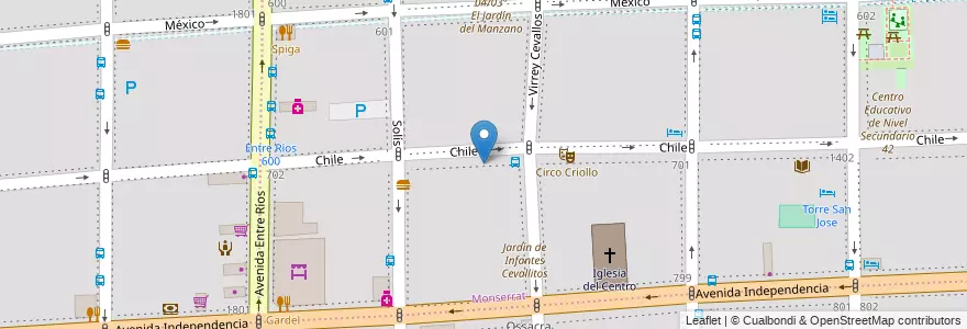 Mapa de ubicacion de Escuela Infantil 02/03° Mane Bernardo, Montserrat en Argentinië, Ciudad Autónoma De Buenos Aires, Comuna 1, Buenos Aires.