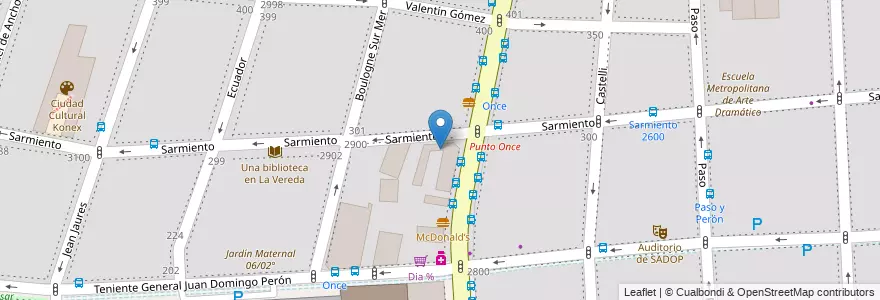 Mapa de ubicacion de Escuela Infantil 05/02°, Balvanera en Argentinië, Ciudad Autónoma De Buenos Aires, Comuna 3, Buenos Aires.
