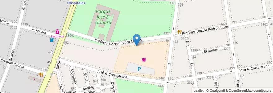 Mapa de ubicacion de Escuela Infantil 05/05° Maria Eva Duarte de Perón, Parque Patricios en Argentinien, Ciudad Autónoma De Buenos Aires, Comuna 4, Buenos Aires.