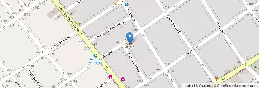 Mapa de ubicacion de Escuela Infantil 05/18°, Monte Castro en Argentina, Autonomous City Of Buenos Aires, Autonomous City Of Buenos Aires, Comuna 10, Comuna 11.