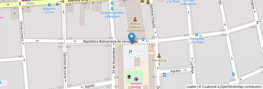 Mapa de ubicacion de Escuela Infantil 06/06° H° Ramos Mejía, Balvanera en Argentina, Ciudad Autónoma De Buenos Aires, Comuna 3, Buenos Aires.