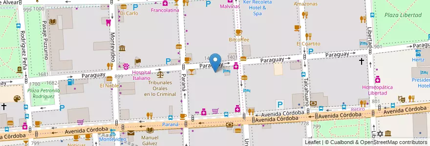 Mapa de ubicacion de Escuela Infantil 07/01° Palacio Pizzurno, Recoleta en Argentina, Autonomous City Of Buenos Aires, Comuna 2, Comuna 1, Autonomous City Of Buenos Aires.