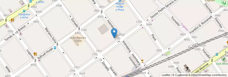 Mapa de ubicacion de Escuela Infantil 08/15º (s), Villa Urquiza en 阿根廷, Ciudad Autónoma De Buenos Aires, Comuna 12, 布宜诺斯艾利斯.