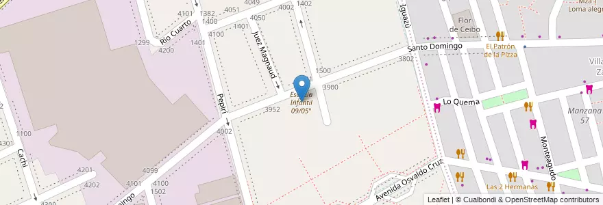 Mapa de ubicacion de Escuela Infantil 09/05°, Nueva Pompeya en アルゼンチン, Ciudad Autónoma De Buenos Aires, Comuna 4, ブエノスアイレス.