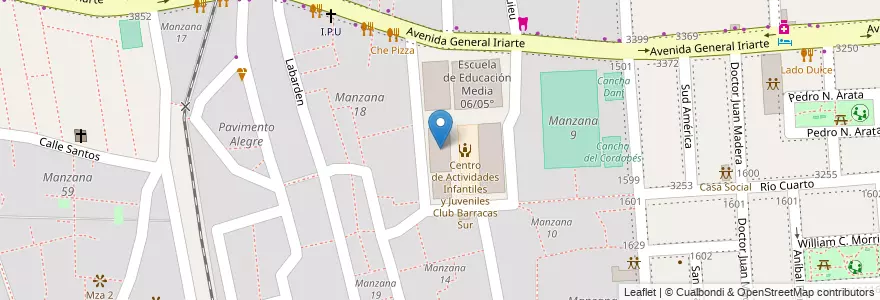 Mapa de ubicacion de Escuela Infantil 12/05°, Barracas en آرژانتین, Ciudad Autónoma De Buenos Aires, Comuna 4, Buenos Aires.