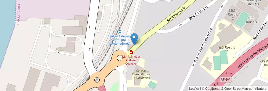 Mapa de ubicacion de Escuela Infantil en Spanien, Galicien, Pontevedra, Vigo, Vigo.