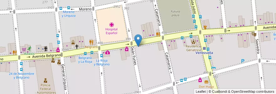 Mapa de ubicacion de Escuela Infantil Chiquilín, Balvanera en 阿根廷, Ciudad Autónoma De Buenos Aires, Comuna 3, 布宜诺斯艾利斯.