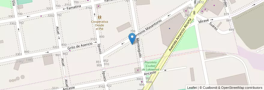 Mapa de ubicacion de Escuela Infantil Cura Brochero, Parque Patricios en آرژانتین, Ciudad Autónoma De Buenos Aires, Comuna 4, Buenos Aires.