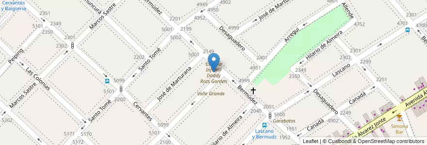 Mapa de ubicacion de Escuela Infantil Daddy Ross Garden, Monte Castro en Argentina, Autonomous City Of Buenos Aires, Autonomous City Of Buenos Aires, Comuna 10, Comuna 11.