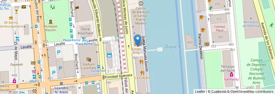 Mapa de ubicacion de Escuela Infantil Descubriendo, Puerto Madero en Arjantin, Ciudad Autónoma De Buenos Aires, Comuna 1, Buenos Aires.