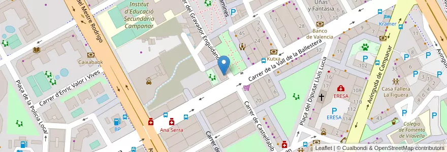 Mapa de ubicacion de Escuela Infantil El Valle en スペイン, バレンシア州, València / Valencia, Comarca De València, València.