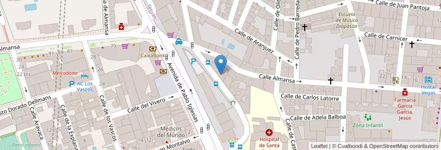 Mapa de ubicacion de Escuela infantil Guaderia Bollitos en Sepanyol, Comunidad De Madrid, Comunidad De Madrid, Área Metropolitana De Madrid Y Corredor Del Henares, Madrid.