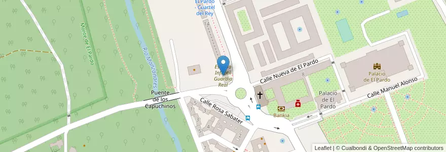 Mapa de ubicacion de Escuela Infantil Guardia Real en 스페인, Comunidad De Madrid, Comunidad De Madrid, Área Metropolitana De Madrid Y Corredor Del Henares, 마드리드.