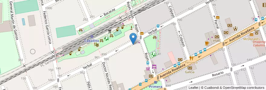 Mapa de ubicacion de Escuela Infantil Hermanos Felices, Caballito en Argentina, Ciudad Autónoma De Buenos Aires, Buenos Aires, Comuna 6.